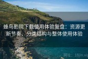 蜂鸟影院下载使用体验复盘：资源更新节奏、分类结构与整体使用体验