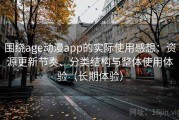 围绕age动漫app的实际使用感想：资源更新节奏、分类结构与整体使用体验（长期体验）