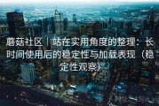 蘑菇社区｜站在实用角度的整理：长时间使用后的稳定性与加载表现（稳定性观察）