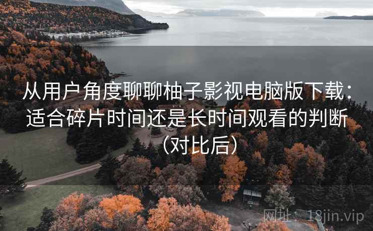 从用户角度聊聊柚子影视电脑版下载：适合碎片时间还是长时间观看的判断（对比后）