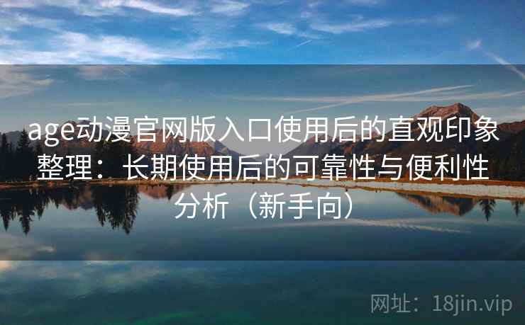 age动漫官网版入口使用后的直观印象整理：长期使用后的可靠性与便利性分析（新手向）