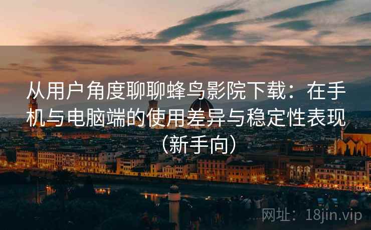从用户角度聊聊蜂鸟影院下载：在手机与电脑端的使用差异与稳定性表现（新手向）