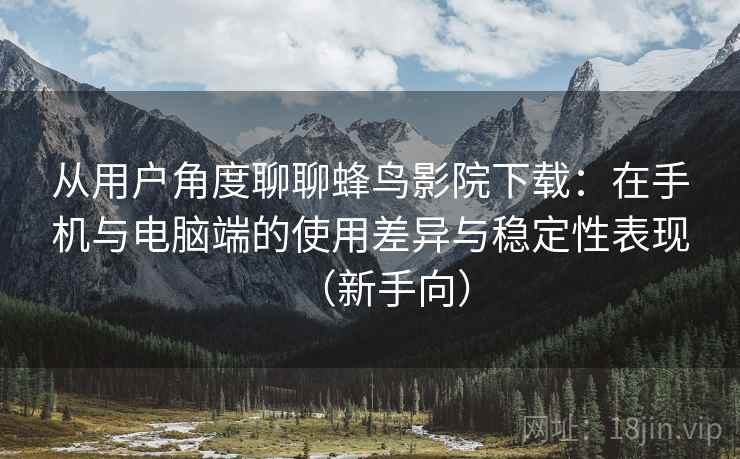 从用户角度聊聊蜂鸟影院下载：在手机与电脑端的使用差异与稳定性表现（新手向）