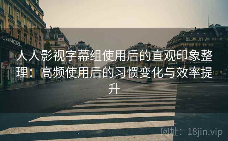 人人影视字幕组使用后的直观印象整理：高频使用后的习惯变化与效率提升